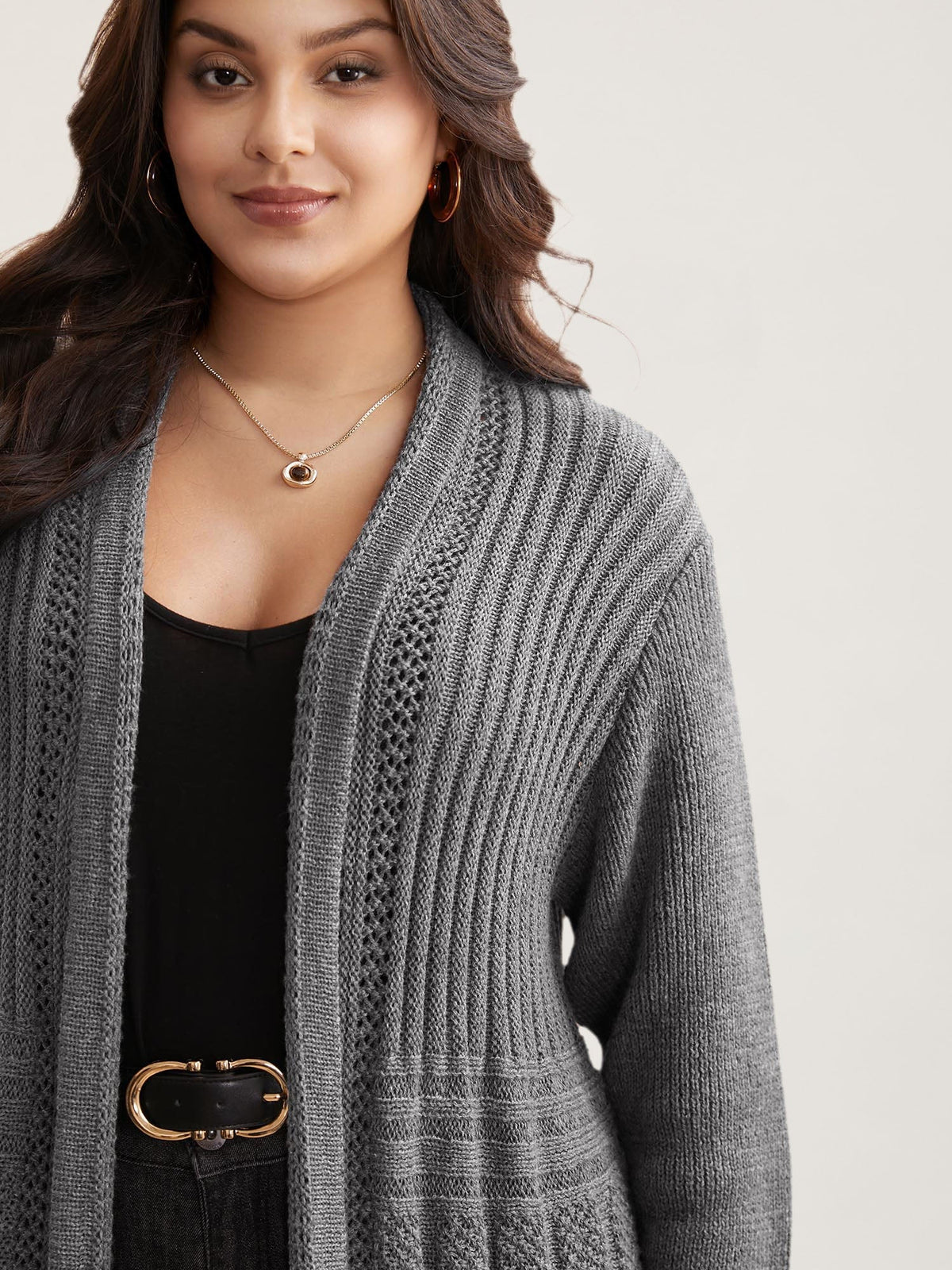 🔥 MAJOR SALE-Women's Textured Long Cardigan – Relaxed Kimono-Style Open Front Sweater