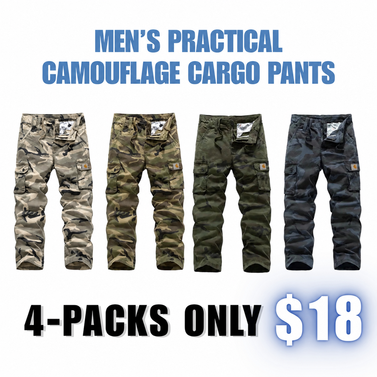 【LAST DAY SALE】Men's practical camouflage cargo pant