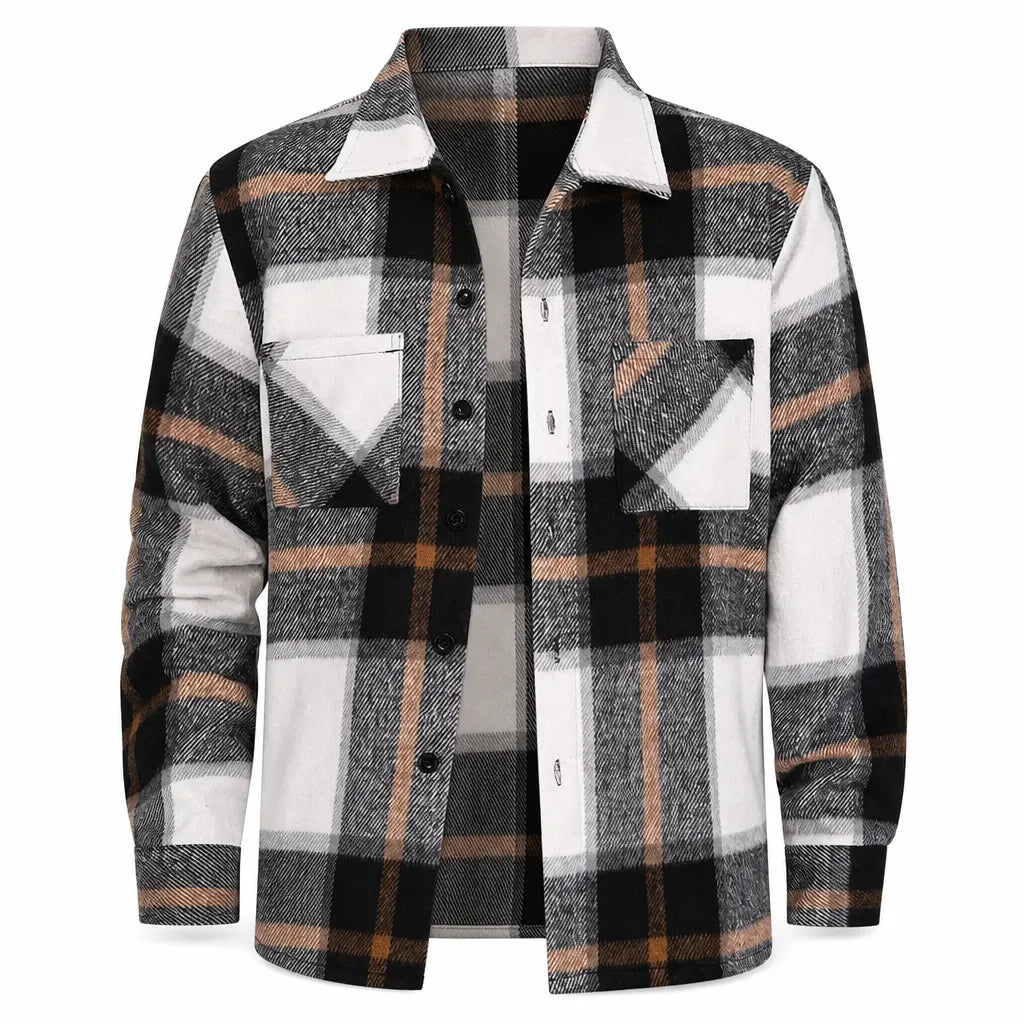Men's Casual Plaid Flannel Shirt