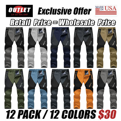 Men's Waterproof Insulated Fleece-Lined Pants