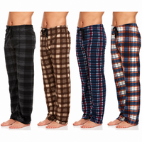 4-PACK ONLY $19-Black + Brown + Navy + Orange Plaid
