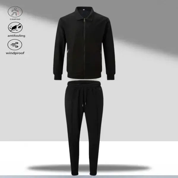 Men's 2-Piece Athletic Fitted Polyester Tracksuit Set