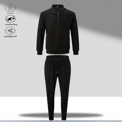 Men's 2-Piece Athletic Fitted Polyester Tracksuit Set