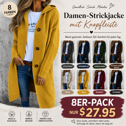Damen-Strickjacke mit Knopfleiste