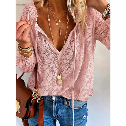 🌷 CHOOSE ANY 3 FOR ONLY $32.99! Luna Lace Elegance Top – 5 Colors to Mix & Match