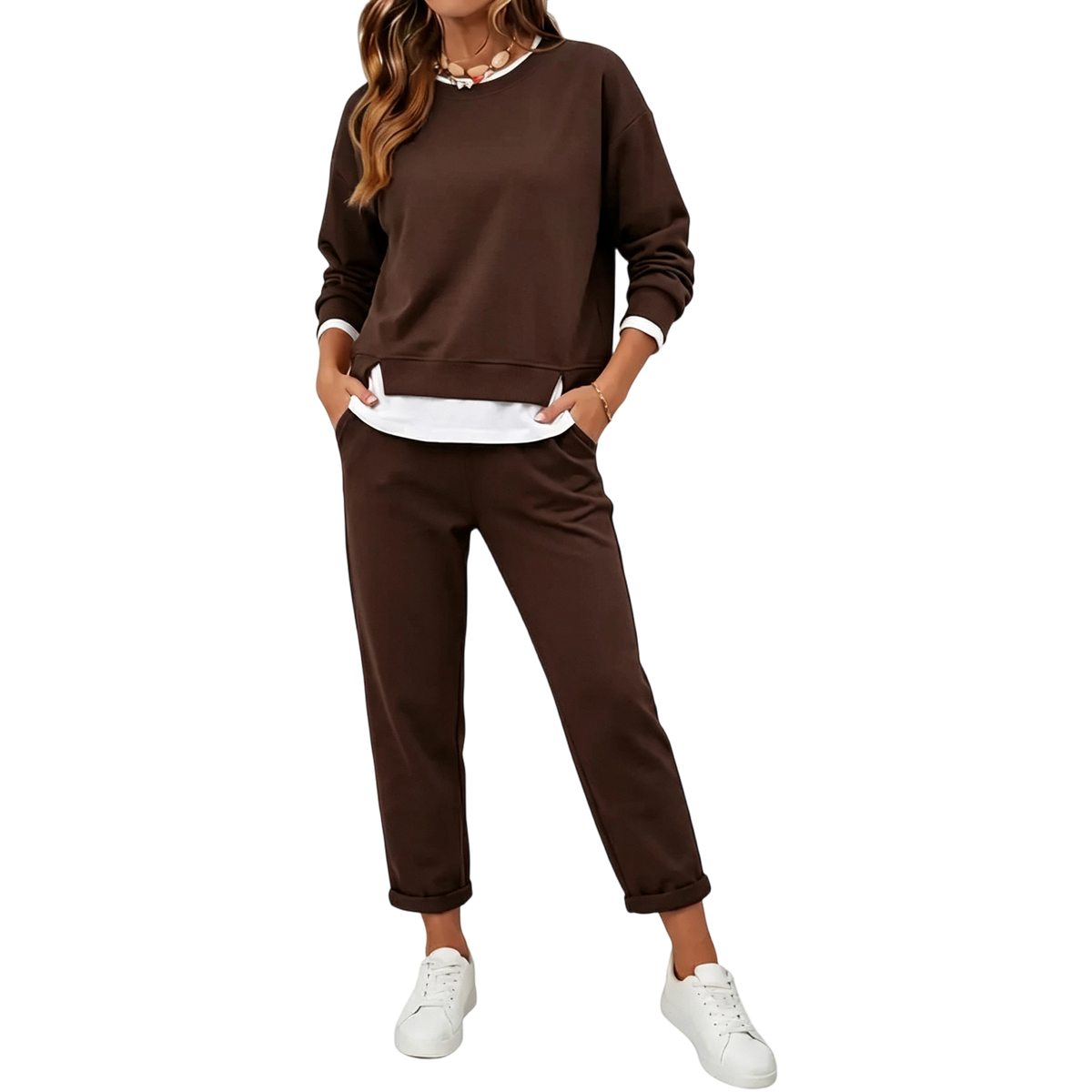 Women's Layering Crewneck Fleece Long