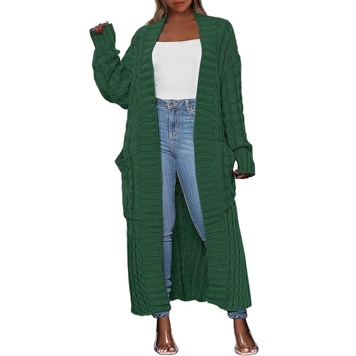 🔥 TODAY ONLY SALE! Women’s Oversized Long Knit Cardigan – Cozy Open-Front Long Sleeve Sweater Coat | Limited-Time Deal