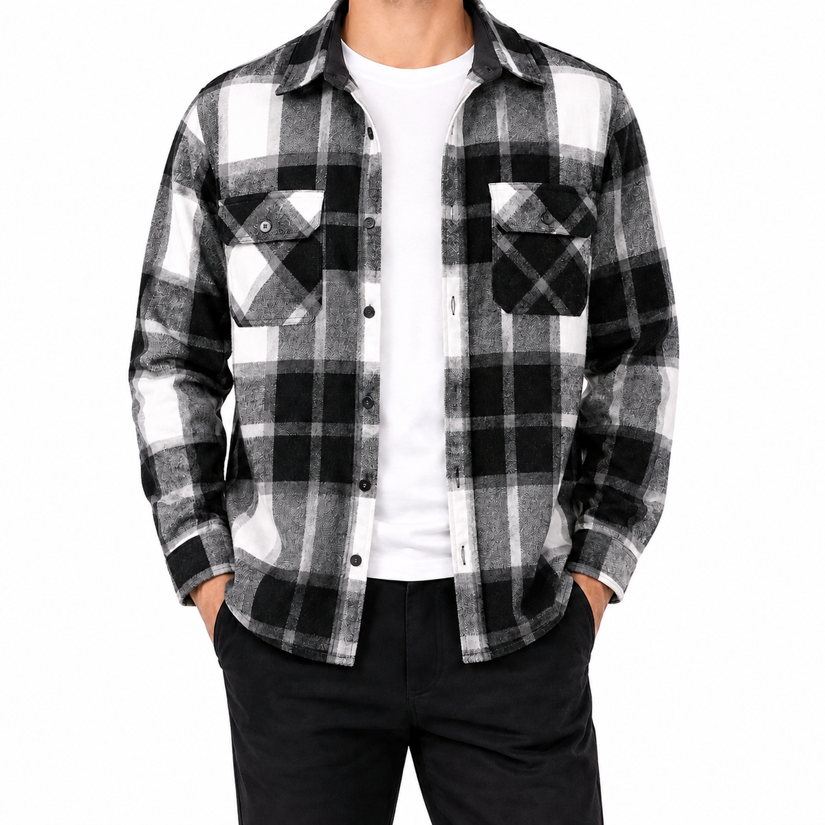 Men's Relaxed Plaid Flannel Shirt