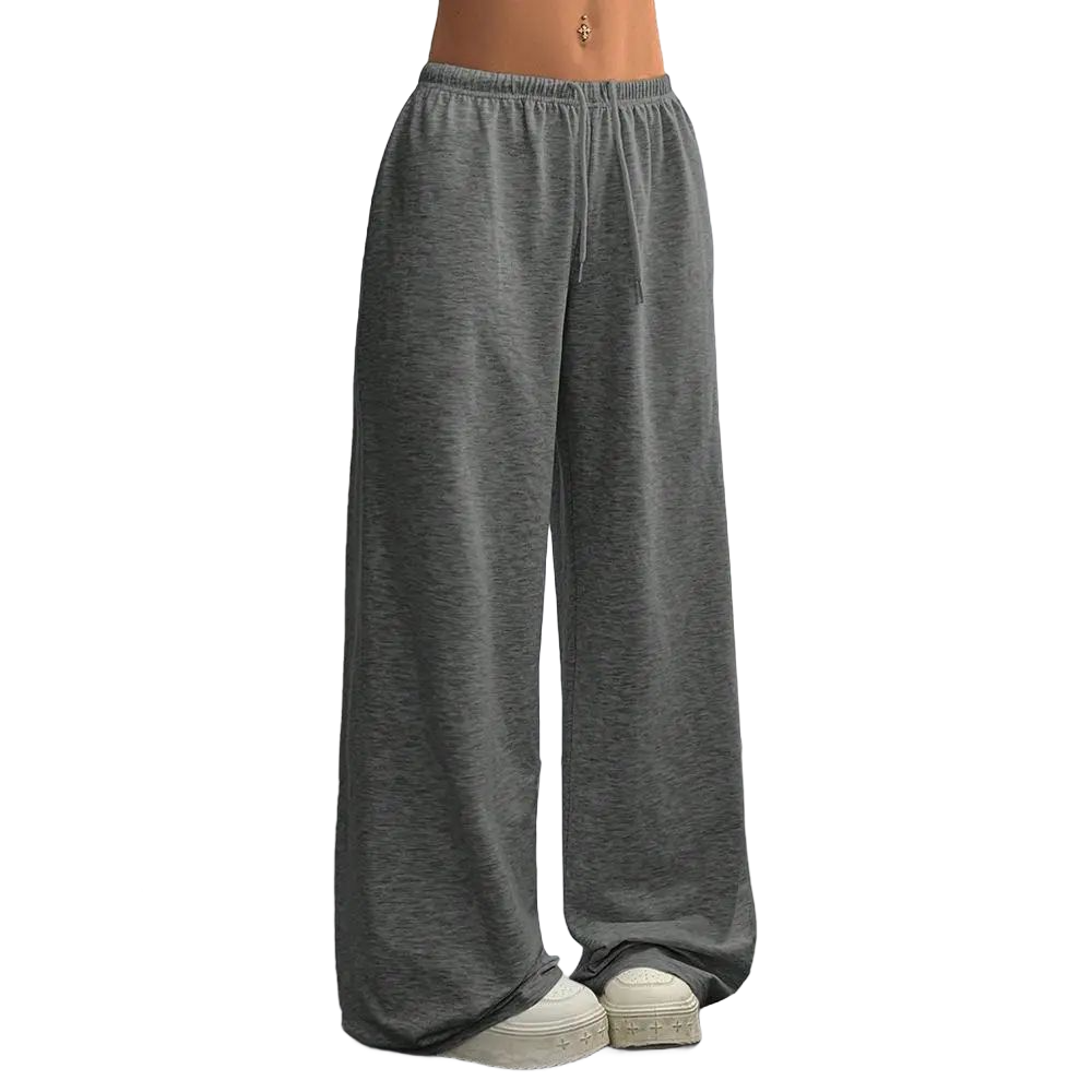 Solid Color Oversized Sports Pants Loose Lounge Pants