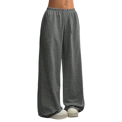 Solid Color Oversized Sports Pants Loose Lounge Pants