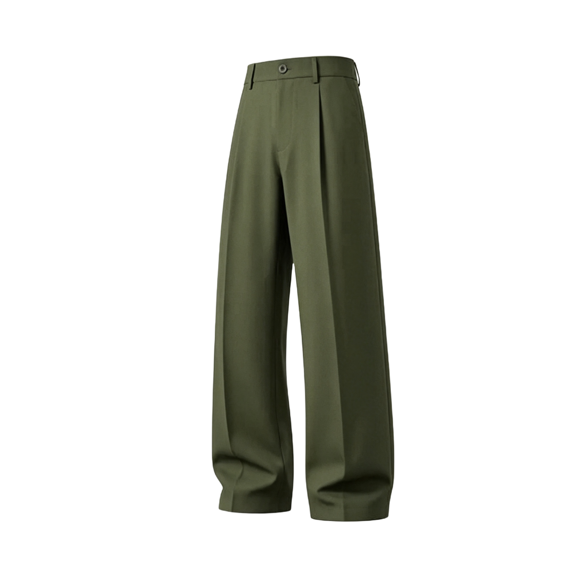 Men's cool‑touch fabric Business Casual Pants - High Waist, Loose Fit, Drapey Pleated Straight-Leg