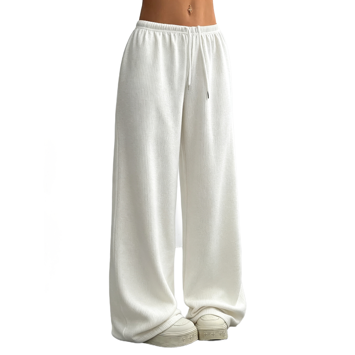 Solid Color Oversized Sports Pants Loose Lounge Pants
