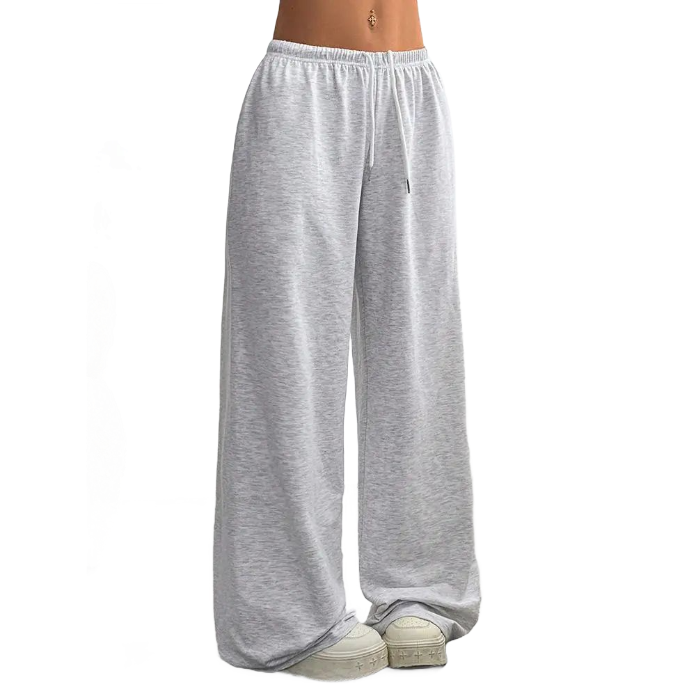 Solid Color Oversized Sports Pants Loose Lounge Pants