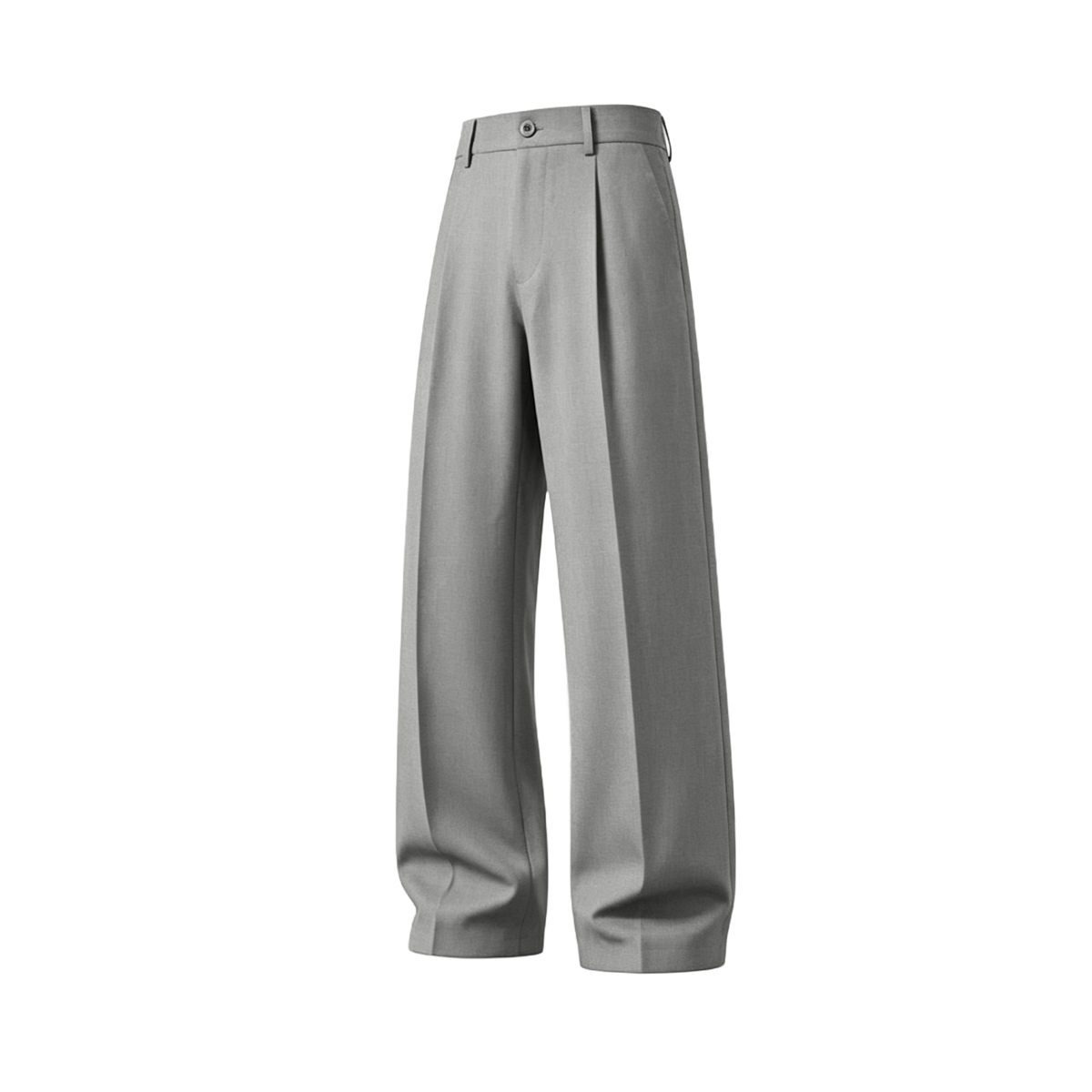 Men's cool‑touch fabric Business Casual Pants - High Waist, Loose Fit, Drapey Pleated Straight-Leg