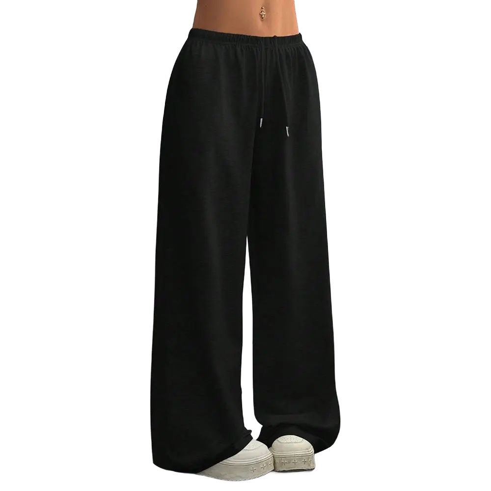 Solid Color Oversized Sports Pants Loose Lounge Pants