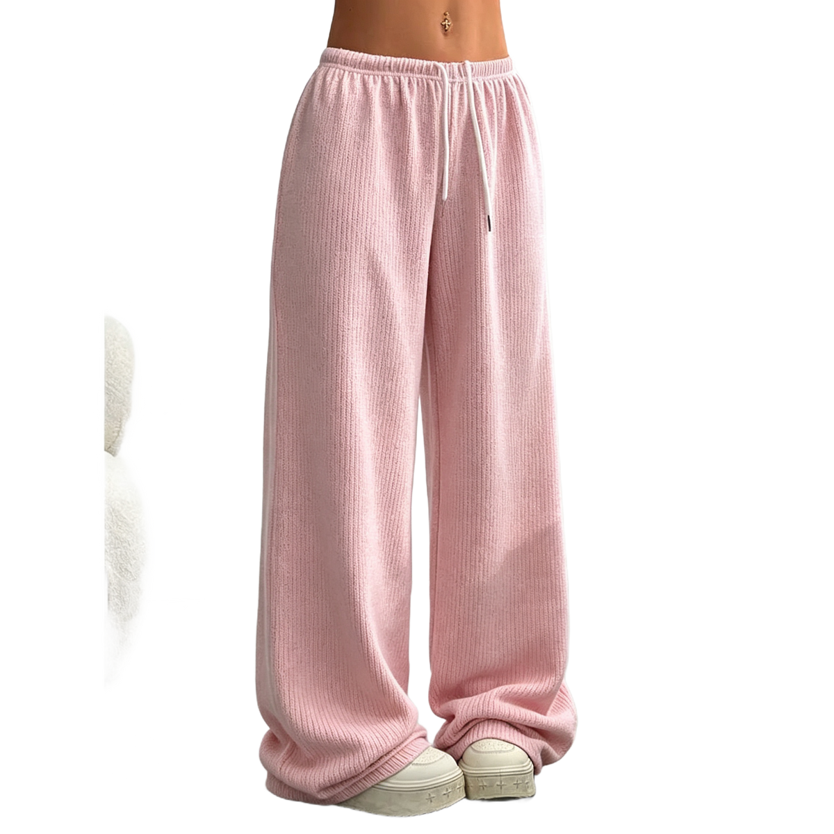 Solid Color Oversized Sports Pants Loose Lounge Pants
