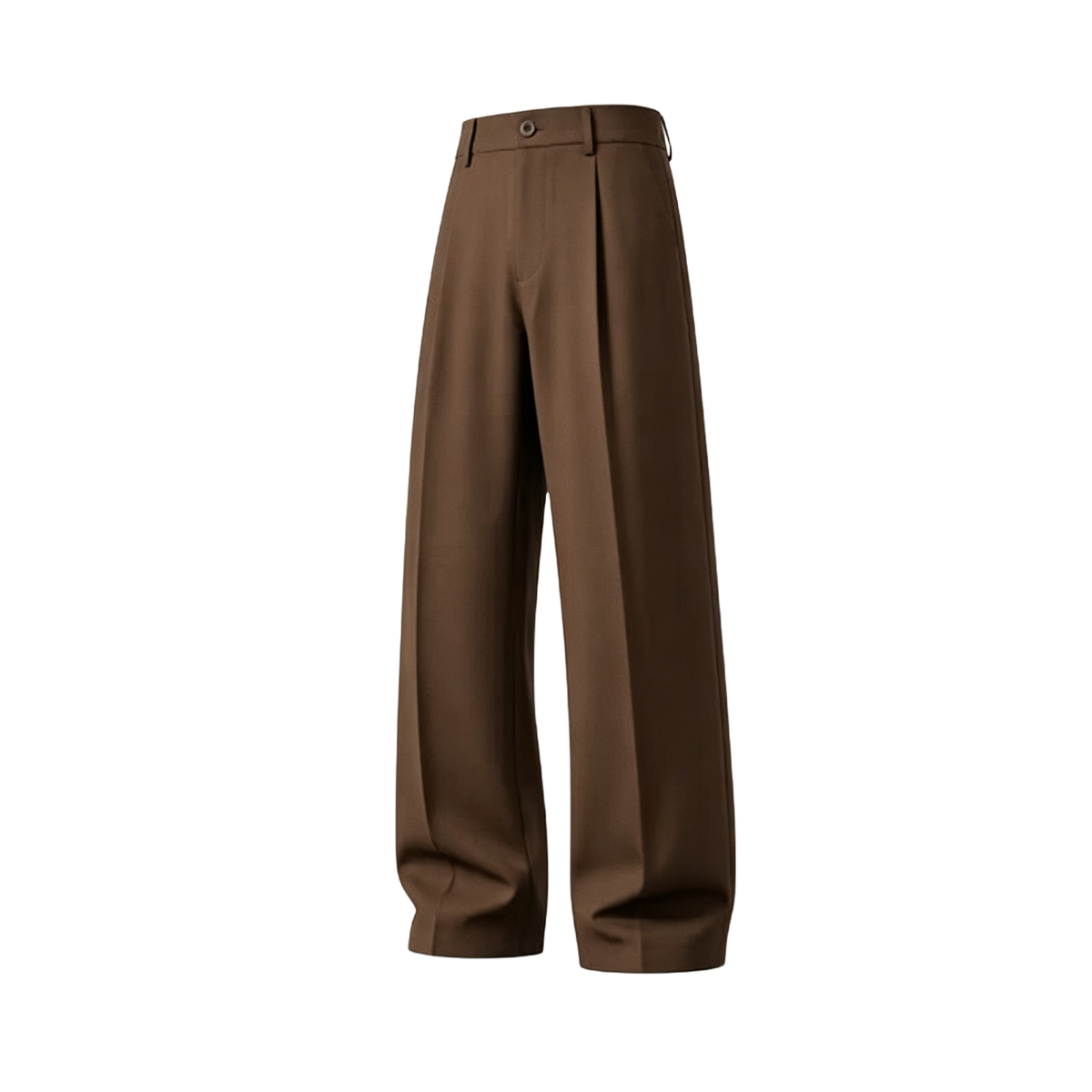 Men's cool‑touch fabric Business Casual Pants - High Waist, Loose Fit, Drapey Pleated Straight-Leg