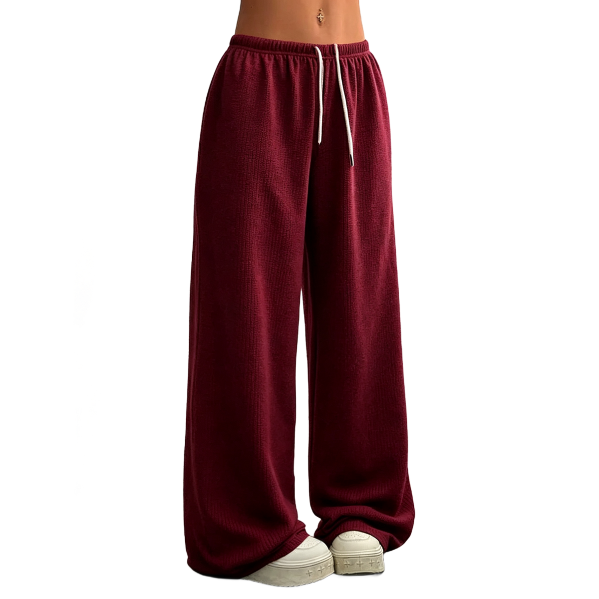 Solid Color Oversized Sports Pants Loose Lounge Pants