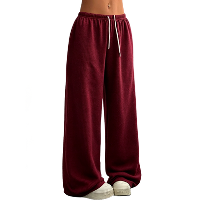 Solid Color Oversized Sports Pants Loose Lounge Pants