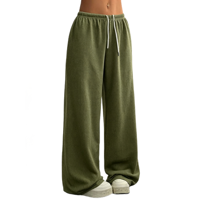 Solid Color Oversized Sports Pants Loose Lounge Pants