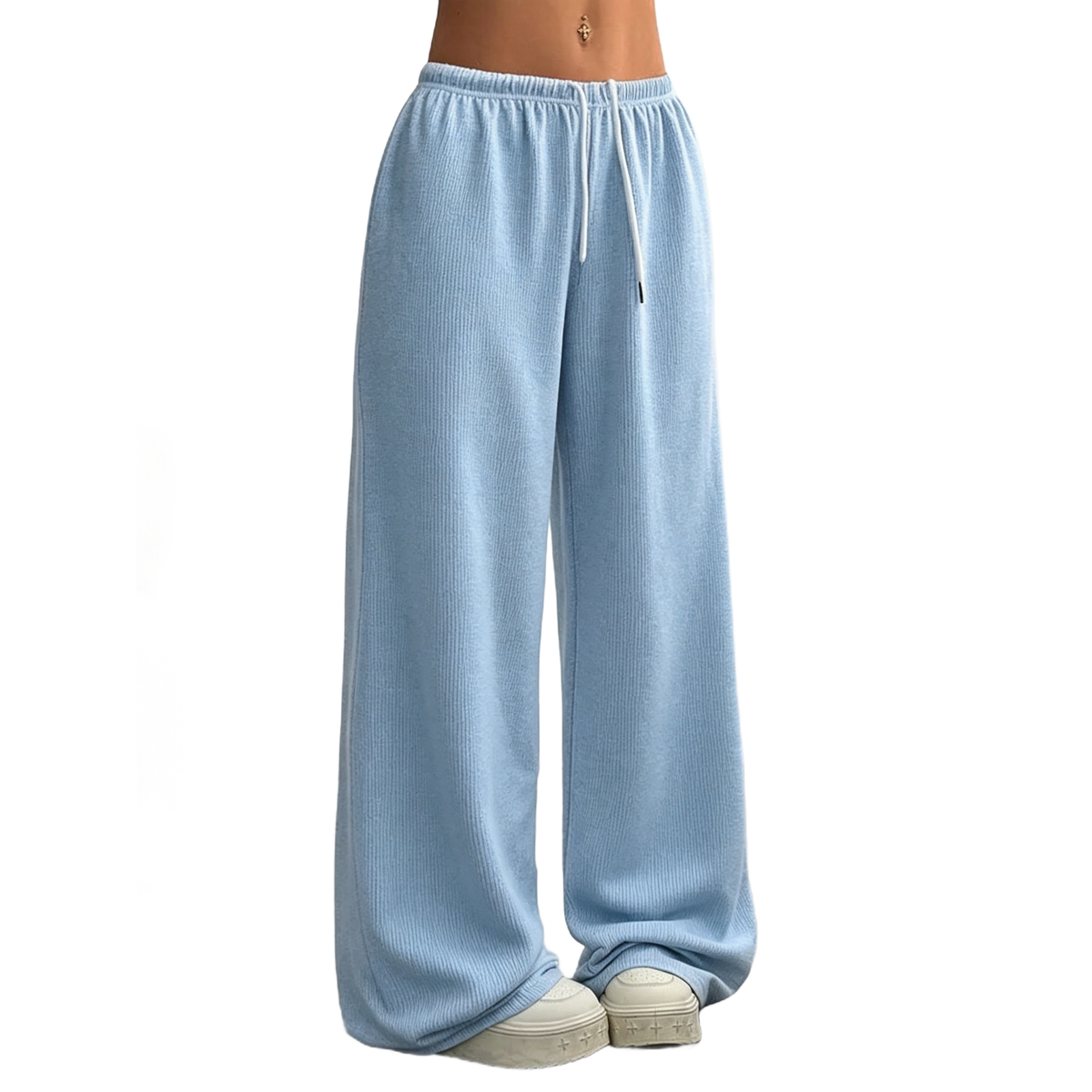 Solid Color Oversized Sports Pants Loose Lounge Pants