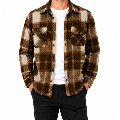 Men's Relaxed Plaid Flannel Shirt