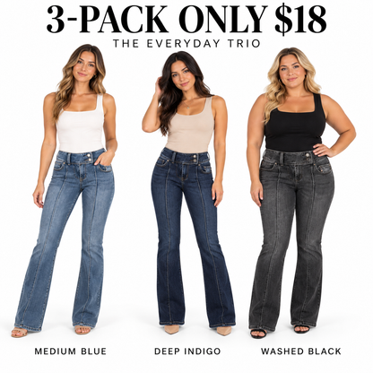 6-PACK ONLY $24---- Everyday Stretch Flare Jeans