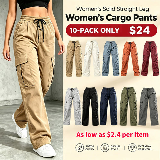 LAST DAY SALE Women's Cargo Pants High Waist Loose Fit