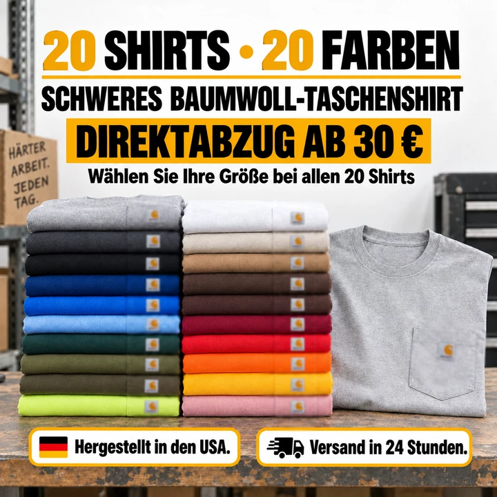 Herren-T-Shirt aus schwerer Baumwolle mit Brusttasche – Lockere Passform für Alltag und Freizeit