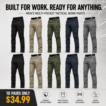 Men's Multi-Pocket Tactical Work Pants