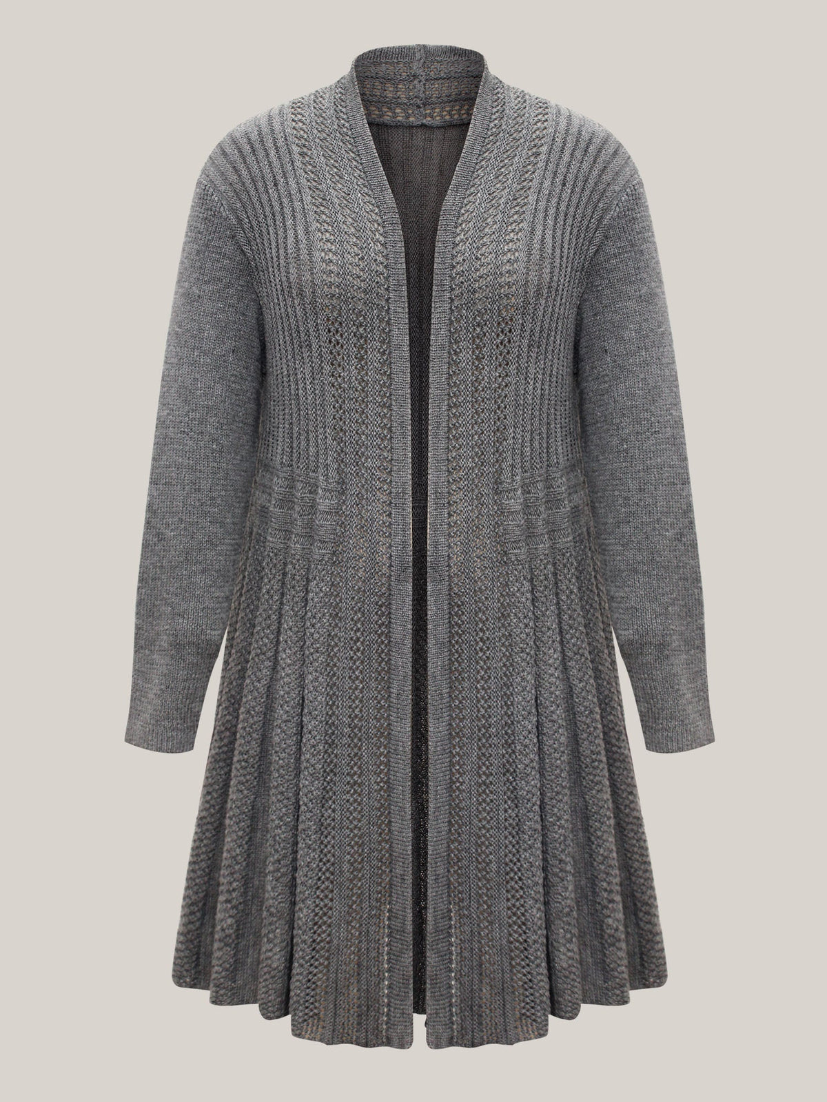 🔥 MAJOR SALE-Women's Textured Long Cardigan – Relaxed Kimono-Style Open Front Sweater