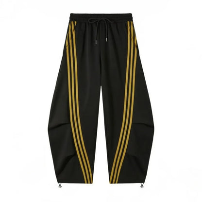 Flooo Loose Wide Leg Striped Track Pants