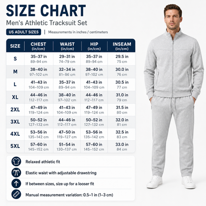 Men's Sport & Casual Tracksuit Set
