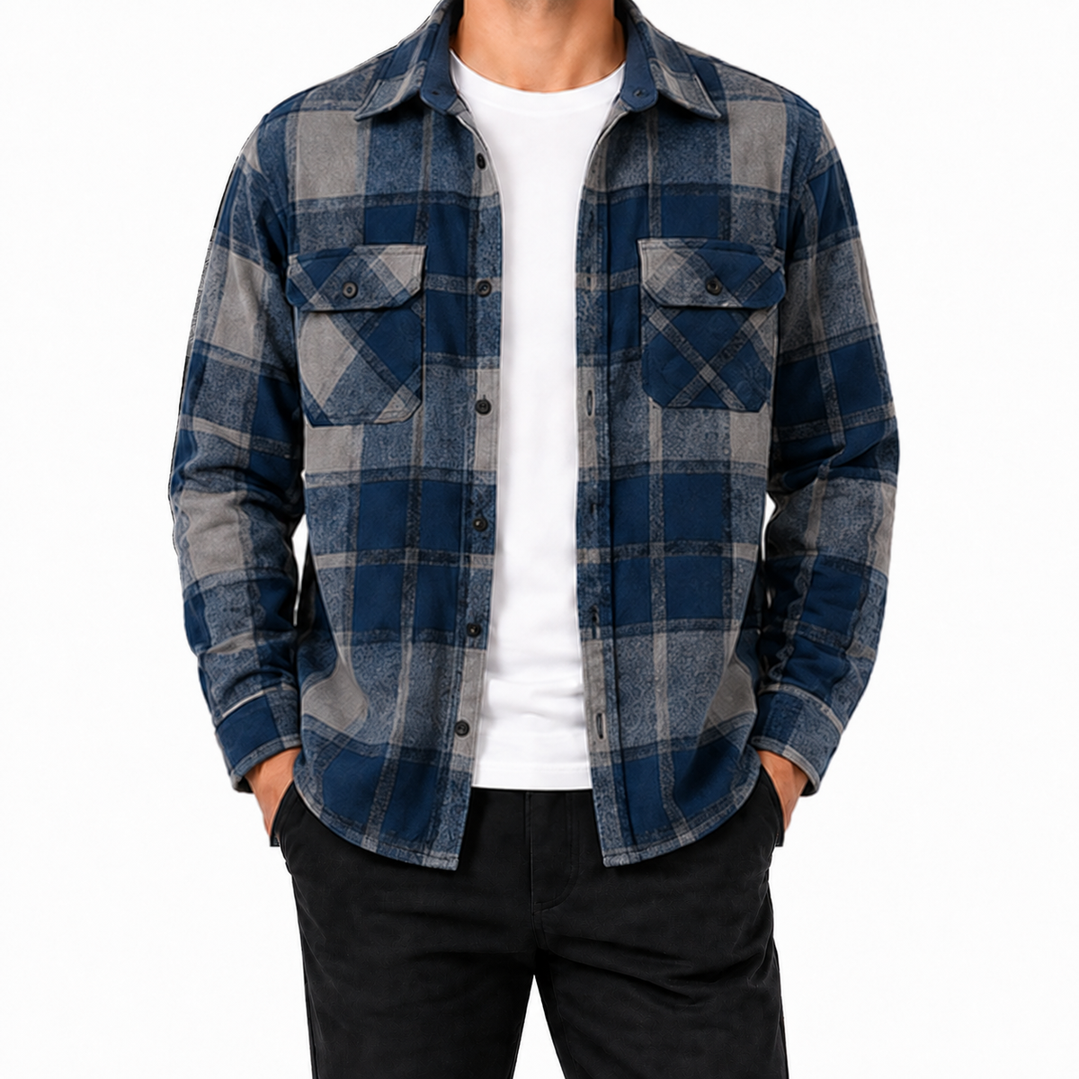 Men's Relaxed Plaid Flannel Shirt