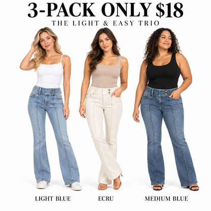6-PACK ONLY $24---- Everyday Stretch Flare Jeans