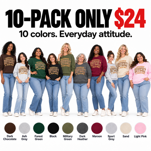 10-PACK ONLY $2410 colors. ---✨ Everyday Leopard Graphic Sweatshirt
