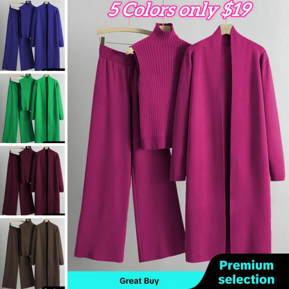 Sweater Set with Sleeveless Vest