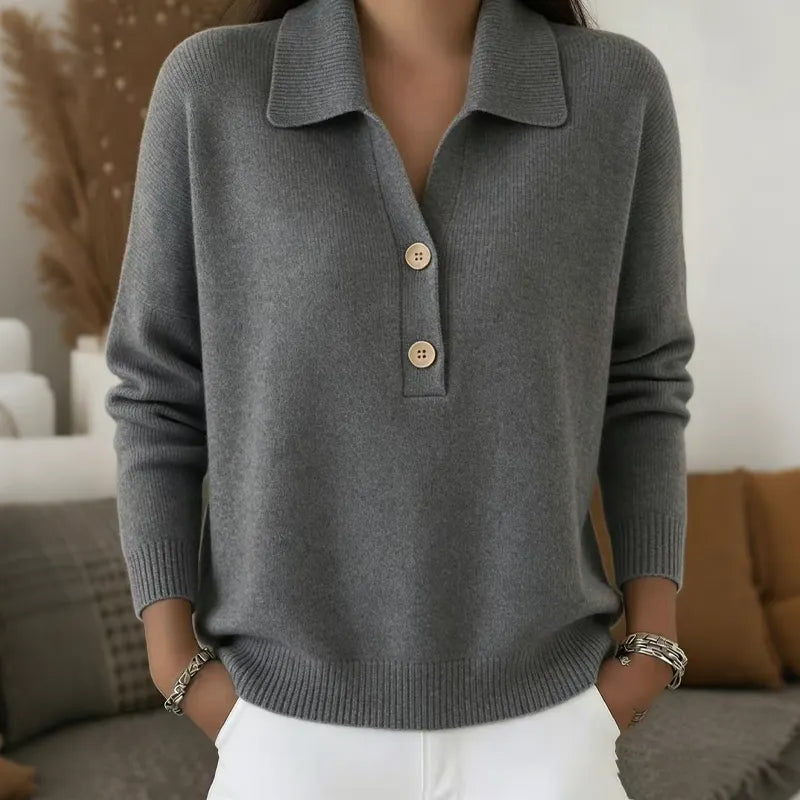 Belisara – Soft-Touch-Pullover mit V-Ausschnitt