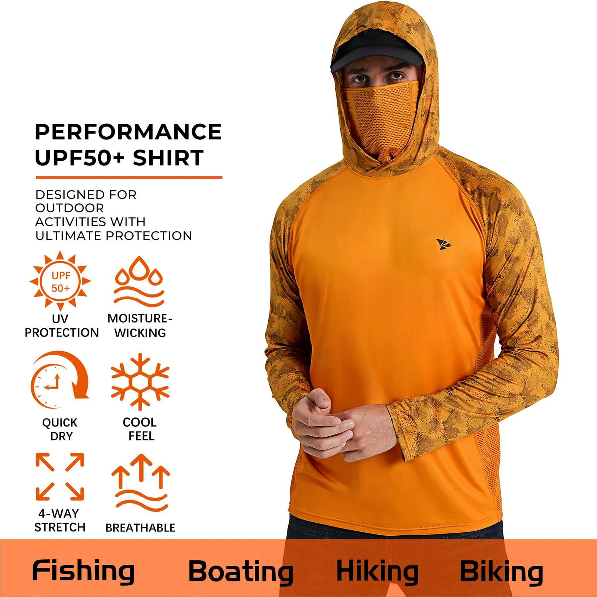 ☀️Men's UPF 50+ Sun Protection Hoodie with UV Detection