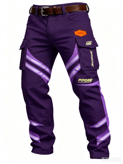 Men's Casual Fall & Winter Button Long Pants with Pockets, Slim Fit Ankle-Length Workwear