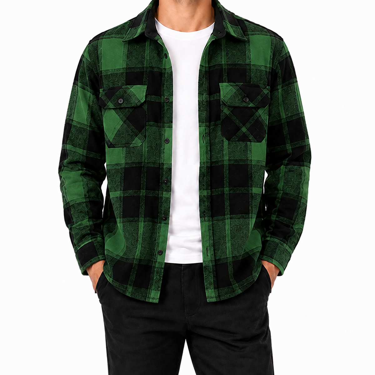 Men's Relaxed Plaid Flannel Shirt