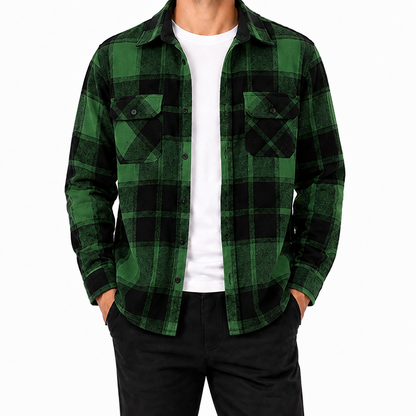 Men's Relaxed Plaid Flannel Shirt