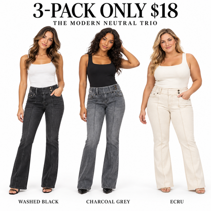 6-PACK ONLY $24---- Everyday Stretch Flare Jeans