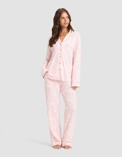 Women's Bamboo Long-Sleeve Pajama Set with Pockets