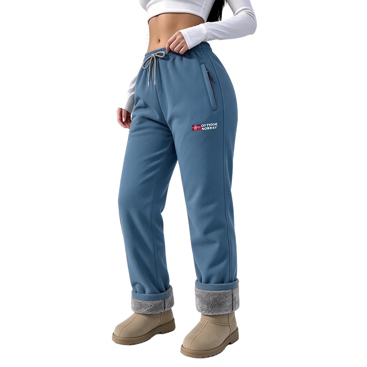 Women's Fleece-Lined Warm Long Pants