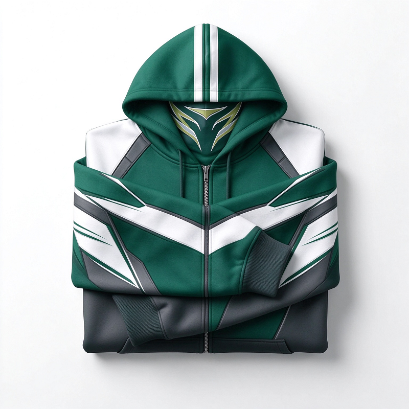 Teams Built-in Balaclava Zip Up Hoodie Football Sports Fan Full Zip Fleece Jacket Warm Winter Face Mask Sweatshirt Streetwear