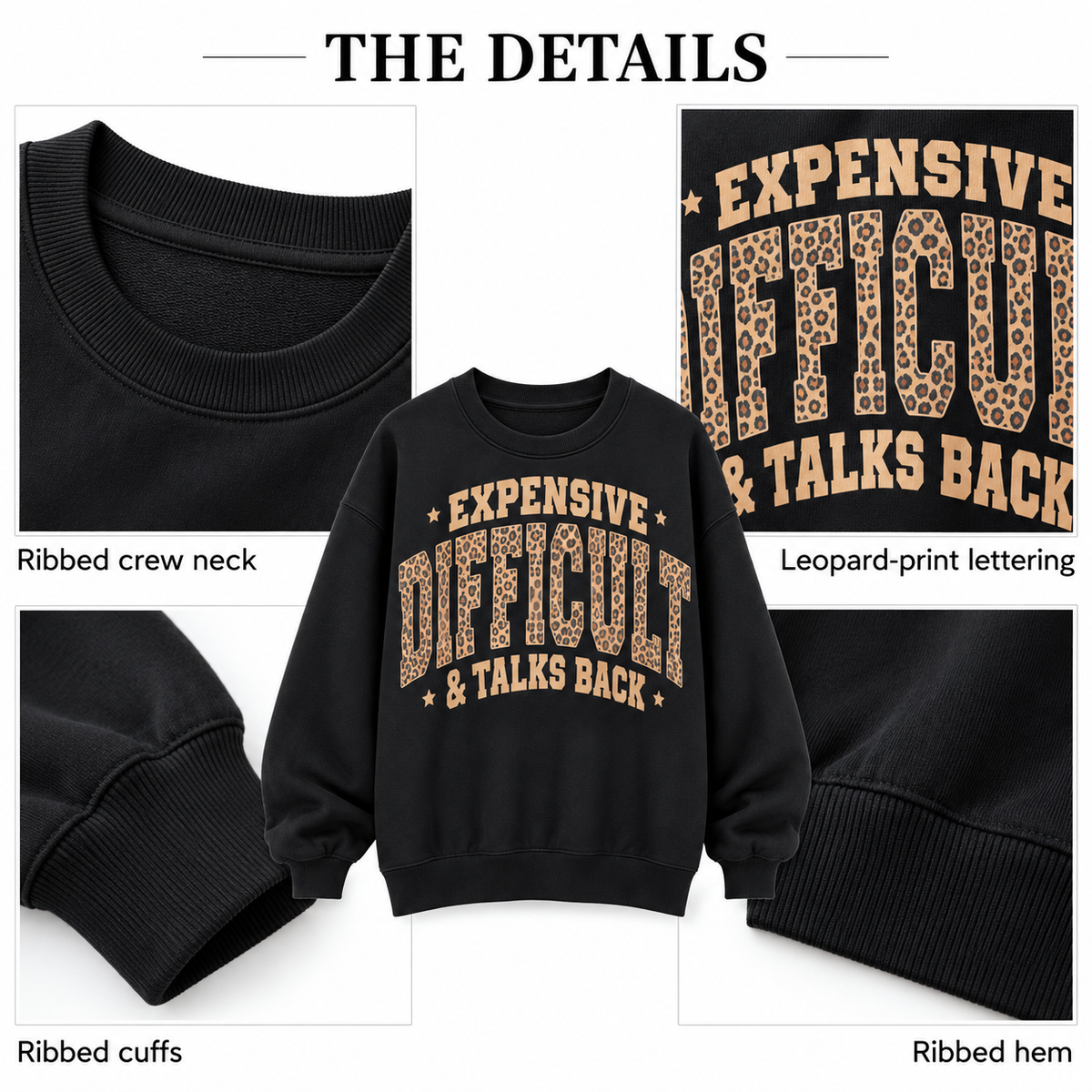 10-PACK ONLY $2410 colors. ---✨ Everyday Leopard Graphic Sweatshirt