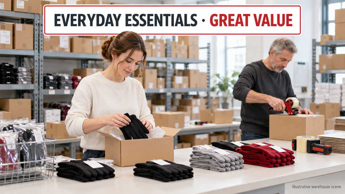 🏭 FACTORY LIMITED-TIME SALE | Everyday Full-Finger Gloves for Men & Women – 4 Pairs Only $21.99 | Comfortable Everyday Essential