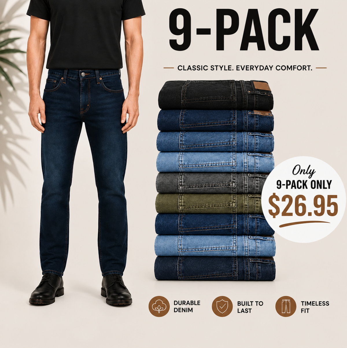 🤲🔥Clearance sale, limited stock 🔥 CLASSIC FIT JEANS