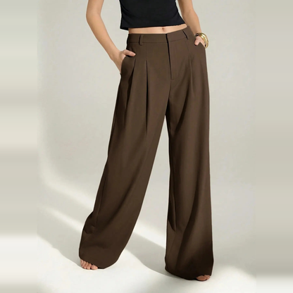 [LAST DAY SALE]Women’s High-Waist Wide-Leg Pants with Free Belt